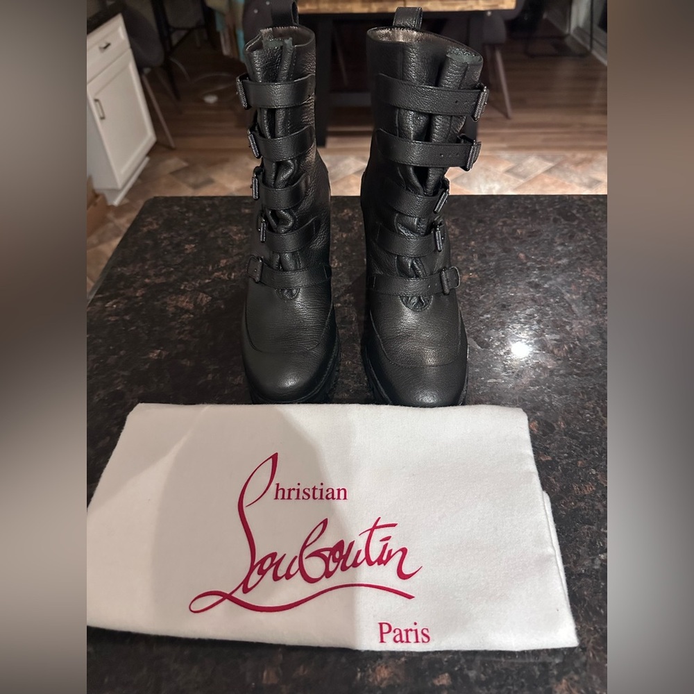 Christian Louboutin Black Women’s Strappy Ankle Boot Excellent Condition ❤️‍🔥